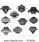 Vector Clip Art of Retro Quality Labels with Sample Text by Vector Tradition SM