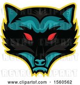 Vector Clip Art of Retro Red Eyed Demonic Raccoon Mascot by Patrimonio