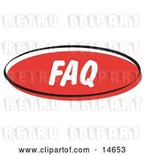 Vector Clip Art of Retro Red FAQ Internet Website Button by Andy Nortnik
