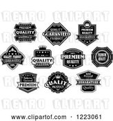 Vector Clip Art of Retro Retail Quality Labels with Sample Text 3 by Vector Tradition SM