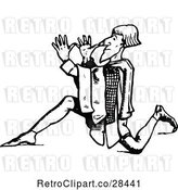 Vector Clip Art of Retro Reverent Guy by Prawny Vintage