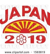 Vector Clip Art of Retro Rising Sun with Japan 2019 Text by Patrimonio