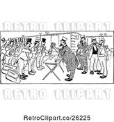 Vector Clip Art of Retro Room of Gambling Men by Prawny Vintage