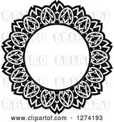 Vector Clip Art of Retro Round Lace Frame Design 14 by Vector Tradition SM