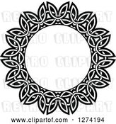 Vector Clip Art of Retro Round Lace Frame Design 15 by Vector Tradition SM