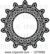Vector Clip Art of Retro Round Lace Frame Design 3 by Vector Tradition SM