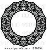 Vector Clip Art of Retro Round Lace Frame Design 5 by Vector Tradition SM