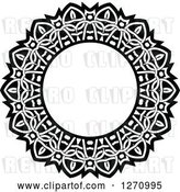 Vector Clip Art of Retro Round Lace Frame Design 6 by Vector Tradition SM