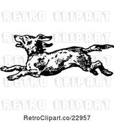 Vector Clip Art of Retro Running Dog by Prawny Vintage
