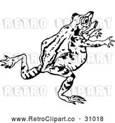 Vector Clip Art of Retro Running Frog by Prawny Vintage