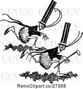 Vector Clip Art of Retro Running Gentleman Ants by Prawny Vintage