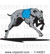 Vector Clip Art of Retro Running Greyhound Dog 3 by Patrimonio