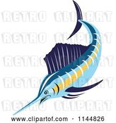Vector Clip Art of Retro Sailfish 1 by Patrimonio
