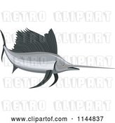 Vector Clip Art of Retro Sailfish 11 by Patrimonio