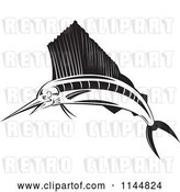 Vector Clip Art of Retro Sailfish by Patrimonio