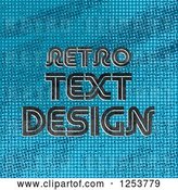 Vector Clip Art of Retro Sample Text over Blue by Vectorace