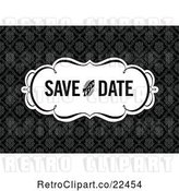 Vector Clip Art of Retro Save the Date Wedding Damask Design by BestVector