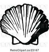 Vector Clip Art of Retro Scallop Shell by Prawny Vintage
