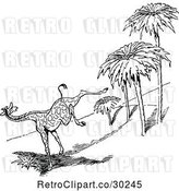 Vector Clip Art of Retro Scared Giraffe Running by Prawny Vintage