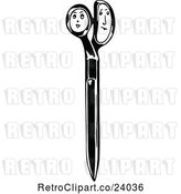 Vector Clip Art of Retro Scissors with Faces by Prawny Vintage