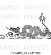 Vector Clip Art of Retro Sea Dragon by Prawny Vintage