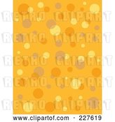 Vector Clip Art of Retro Seamless Background Pattern of Bubbles on Orange by Andy Nortnik