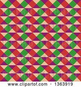 Vector Clip Art of Retro Seamless Background Pattern of Triangles by Vectorace