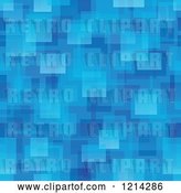 Vector Clip Art of Retro Seamless Blue Background of Squares and Rectangles by Visekart