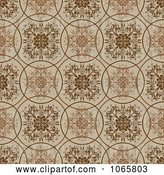 Vector Clip Art of Retro Seamless Floral Circle Background Pattern by Michaeltravers