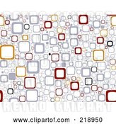 Vector Clip Art of Retro Seamless Funky Background of Squares on White by BNP Design Studio