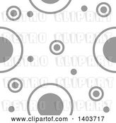 Vector Clip Art of Retro Seamless Grayscale Pattern Background of Circles by Dero