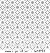 Vector Clip Art of Retro Seamless Grayscale Pattern Background of Diamonds by Dero