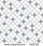 Vector Clip Art of Retro Seamless Grayscale Pattern Background of Diamonds or Tiles by Dero