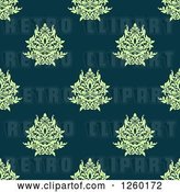 Vector Clip Art of Retro Seamless Pattern Background of Damask Floral by Vector Tradition SM