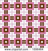 Vector Clip Art of Retro Seamless Pink Brown and White Background Pattern by Cherie Reve