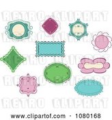 Vector Clip Art of Retro Set of Colorful Frames and Labels by Vector Tradition SM