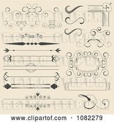 Vector Clip Art of Retro Set of Corner Rules Borders and Frames by Vectorace
