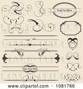 Vector Clip Art of Retro Set of Swirl and Floral Rules Borders and Frames by Vectorace