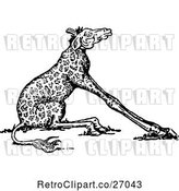 Vector Clip Art of Retro Short Neck Giraffe by Prawny Vintage