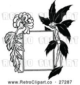 Vector Clip Art of Retro Sig with Flower Characters by Prawny Vintage