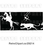 Vector Clip Art of Retro Silhouetted Circus Animals by Prawny Vintage