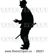Vector Clip Art of Retro Silhouetted Man 2 by Prawny Vintage