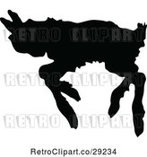 Vector Clip Art of Retro Silhouetted Running Lamb by Prawny Vintage