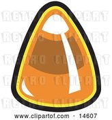 Vector Clip Art of Retro Single Piece of Candy Corn by Andy Nortnik