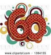 Vector Clip Art of Retro Sixtieth Anniversary or Birthday Design with Number 60 and Dots by BNP Design Studio