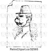 Vector Clip Art of Retro Sketch of a Guy in 1 by Picsburg