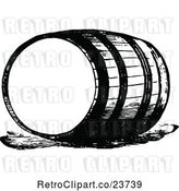 Vector Clip Art of Retro Sketched Barrel by Prawny Vintage