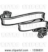 Vector Clip Art of Retro Sketched Doodle of a Ribbon Banner by Prawny