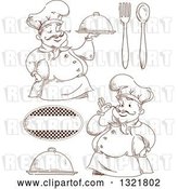 Vector Clip Art of Retro Sketched Male Chefs and Accessories by BNP Design Studio