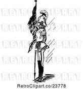 Vector Clip Art of Retro Sketched Soldier by Prawny Vintage